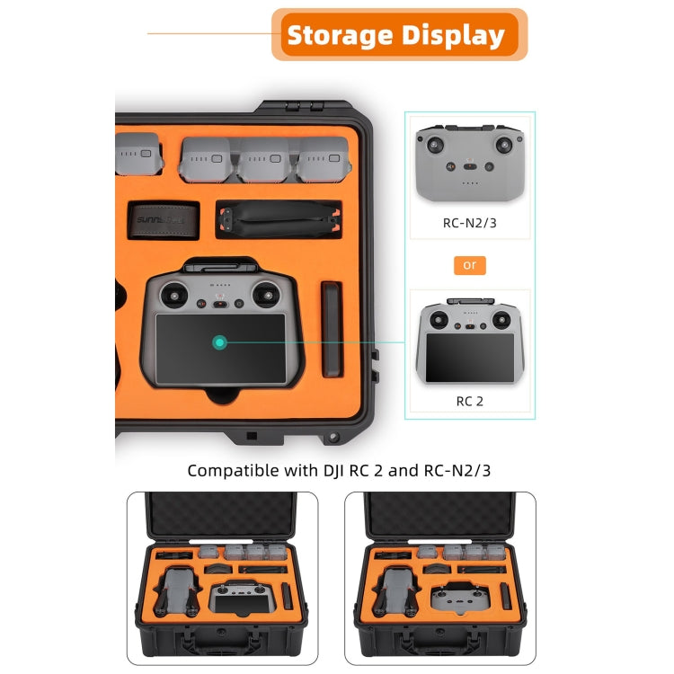For DJI Air 3S / 3 Sunnylife Safety Carrying Case Large Capacity Waterproof Shock-proof Hard Travel Case, For DJI Air 3S / 3 For DJI Air 3S / 3 Sunnylife Safety Carrying Case Large Capacity Waterproof Shock-proof Hard Travel Case, For DJI Air 3S / 3
